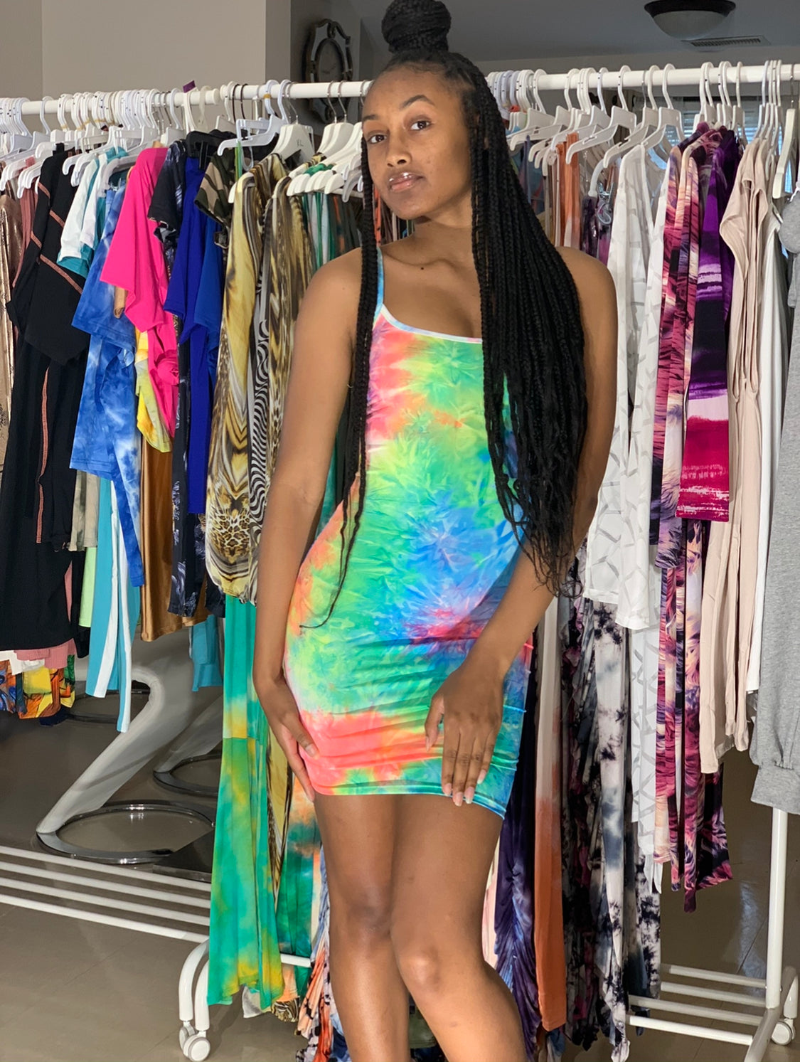 Cotton Candy Bodycon Spaghetti Strap Dress