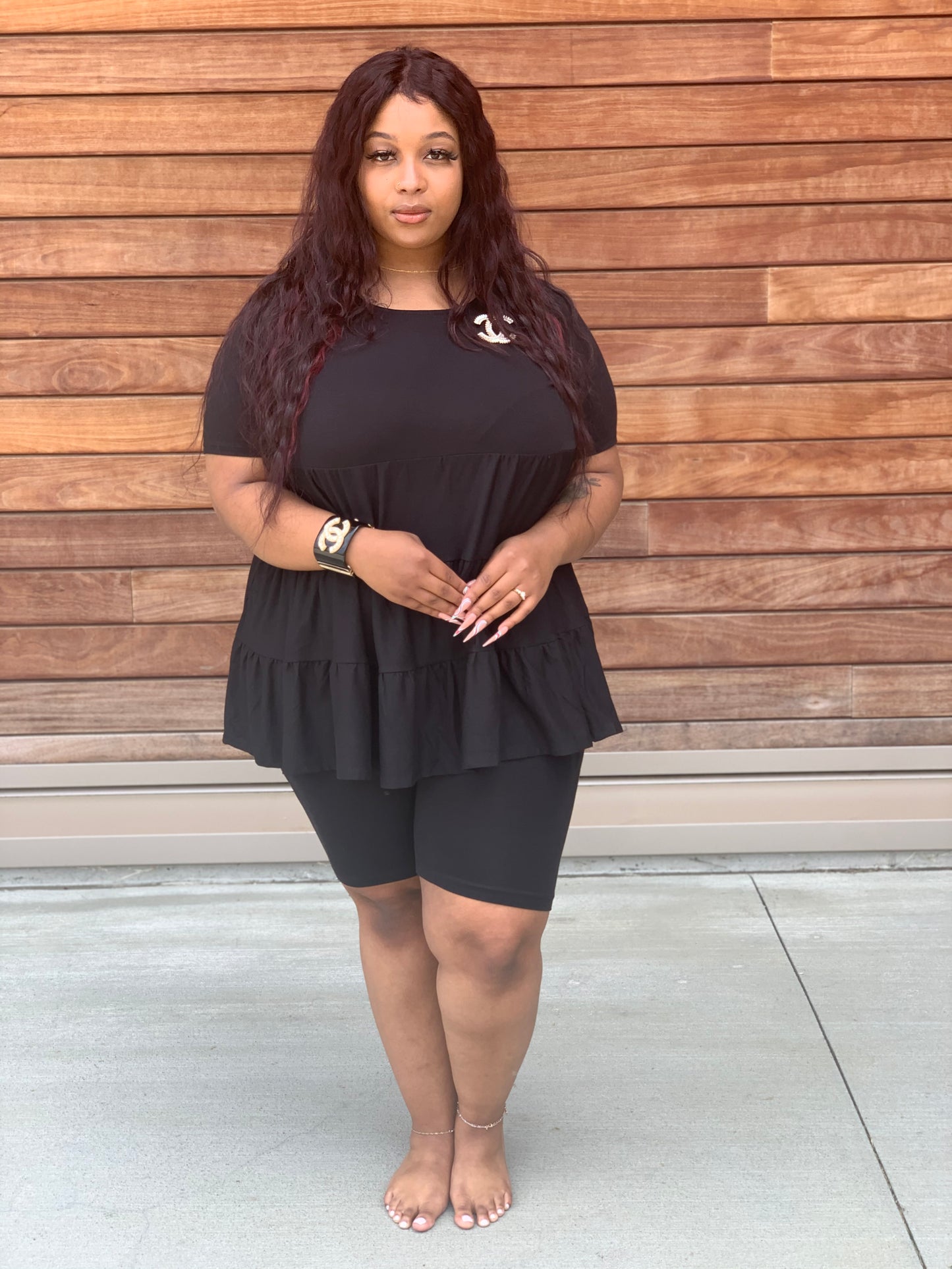 PLüsch Collection plus size Baby Doll Biker Set