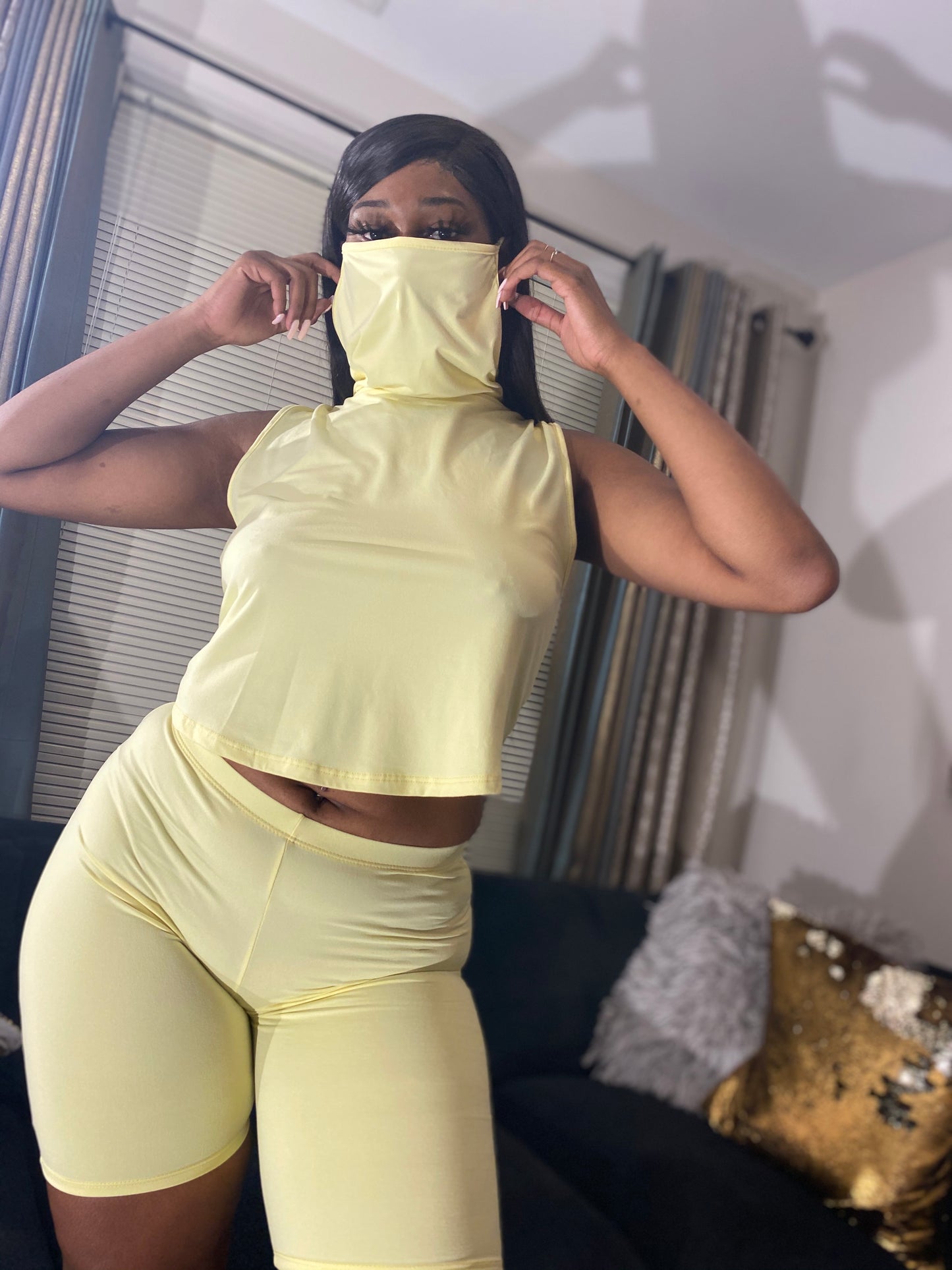 Sale Soft Sunny short set with mask