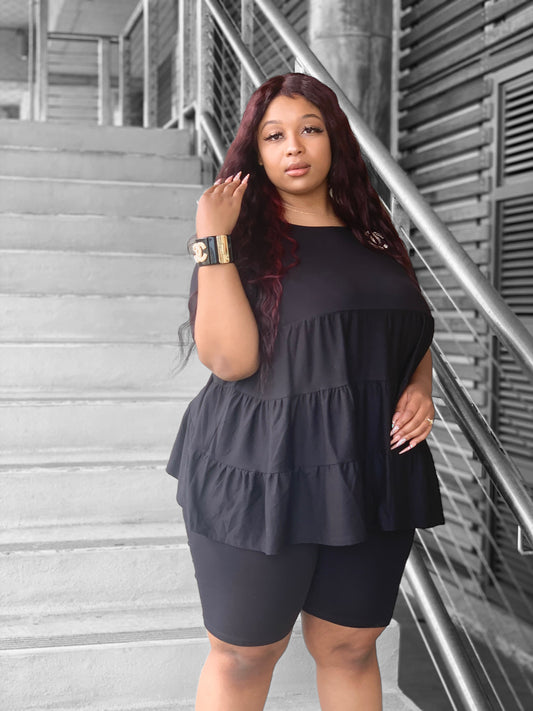 PLüsch Collection plus size Baby Doll Biker Set