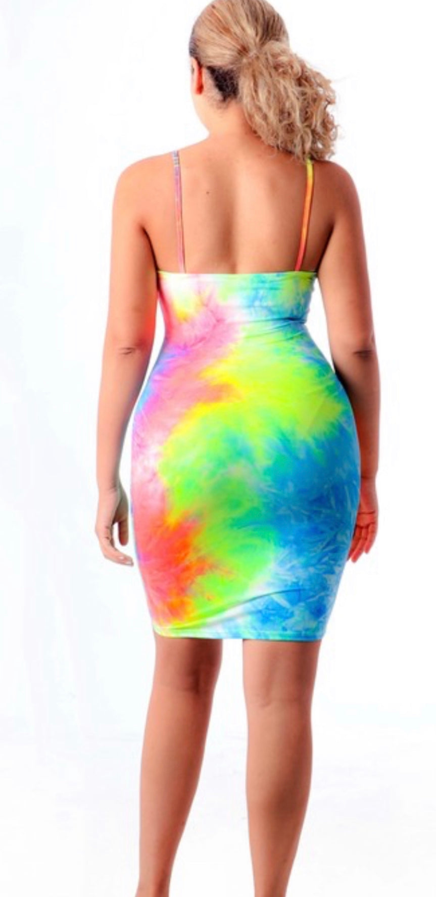 Cotton Candy Bodycon Spaghetti Strap Dress