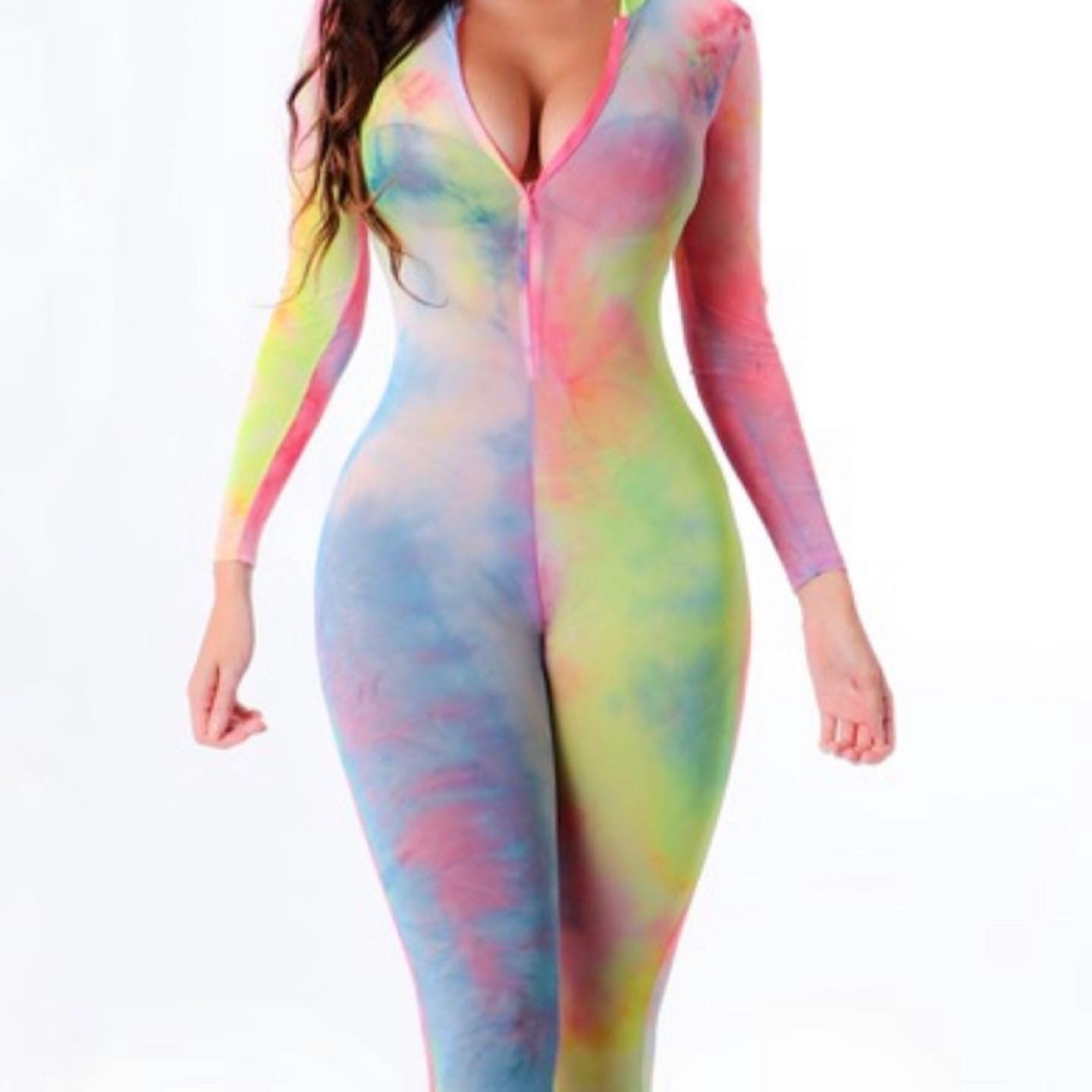 The Laciwoodz Collection “Candy Land” Jumpsuit with Mask