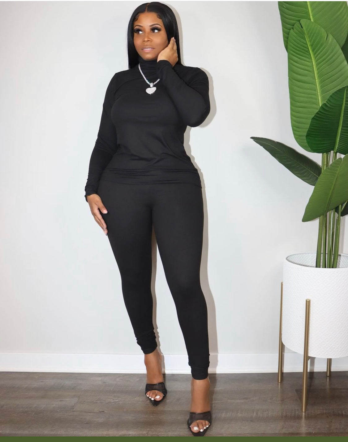 PLüsch Bodycon Turtleneck Legging Set