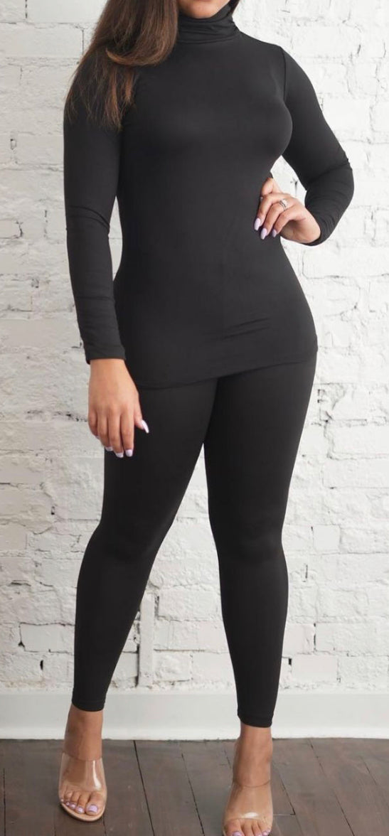 PLüsch Bodycon Turtleneck Legging Set